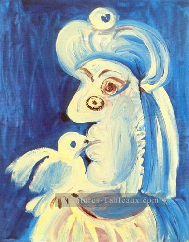 Femme et l oseau 1971 cubiste Pablo Picasso Peintures à l'huile